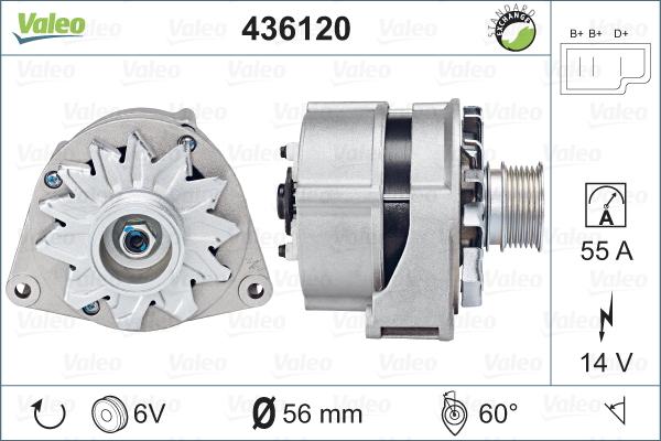 Valeo 436120 - Генератор autocars.com.ua