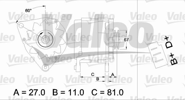 Valeo 436144 - Генератор autocars.com.ua