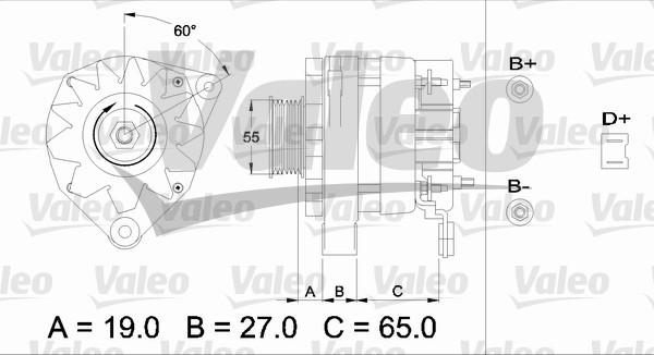 Valeo 436253 - Генератор autocars.com.ua