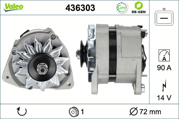 VALEO 436303 - Генератор autocars.com.ua