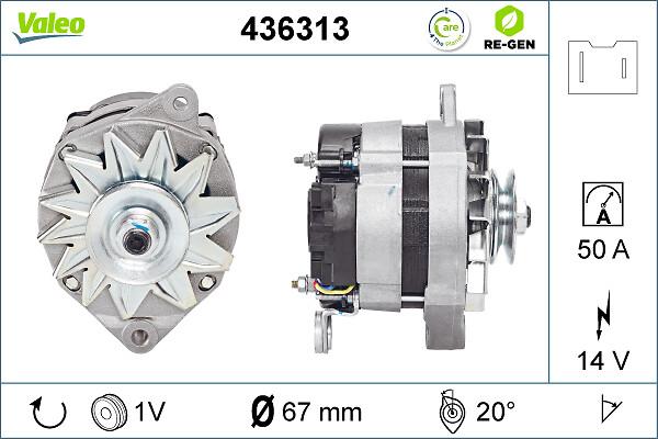 VALEO 436313 - Генератор autocars.com.ua