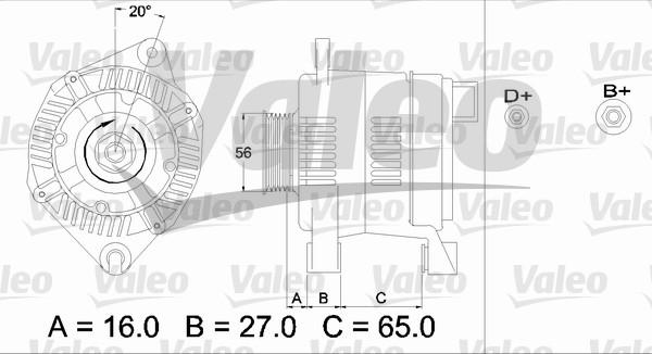 Valeo 436344 - Генератор avtokuzovplus.com.ua