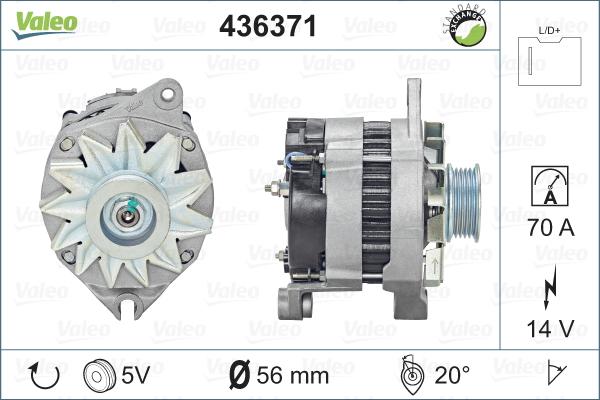 Valeo 436371 - Генератор avtokuzovplus.com.ua