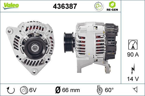 VALEO 436387 - Генератор autocars.com.ua