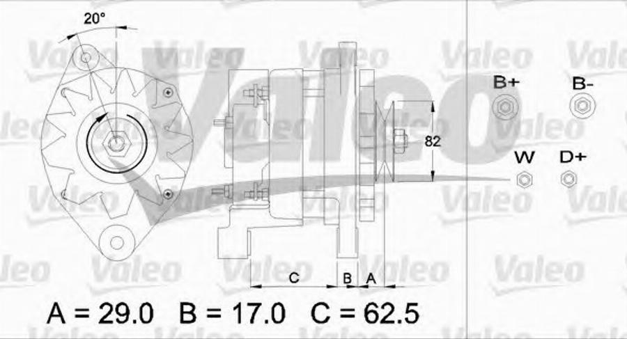 Valeo 436395 - Генератор autocars.com.ua