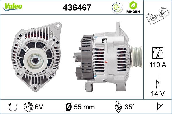 VALEO 436467 - Генератор autocars.com.ua