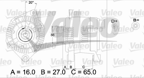 VALEO 436474 - Генератор avtokuzovplus.com.ua