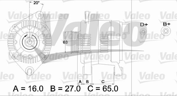 Valeo 436475 - Генератор autocars.com.ua