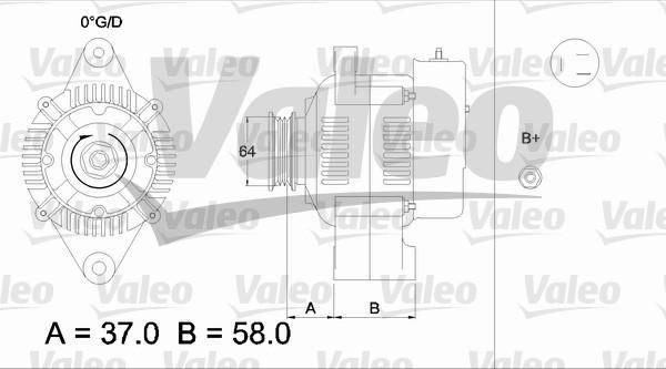 Valeo 436520 - Генератор autocars.com.ua