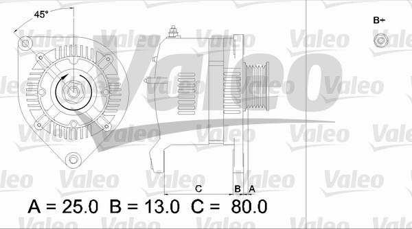 VALEO 436527 - Генератор avtokuzovplus.com.ua