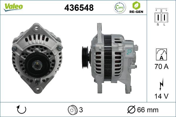VALEO 436548 - Генератор autocars.com.ua