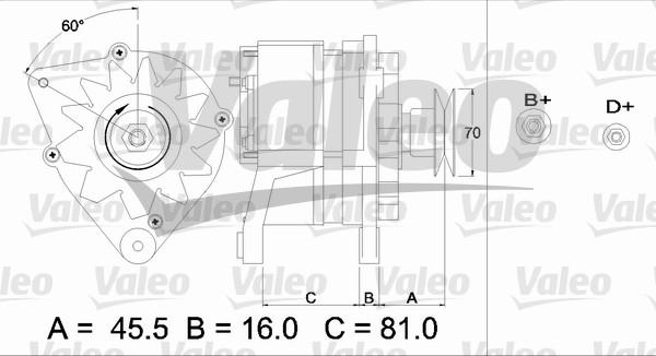 Valeo 436631 - Генератор autocars.com.ua