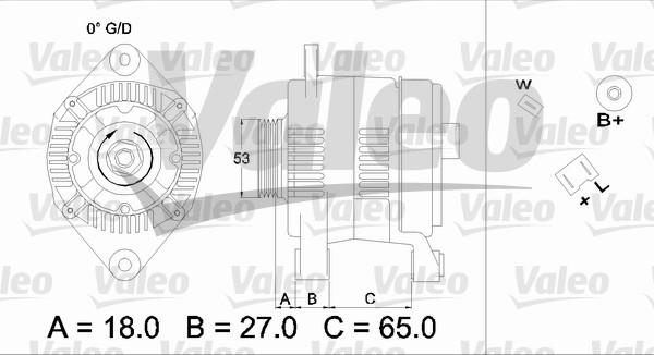 Valeo 436647 - Генератор autocars.com.ua