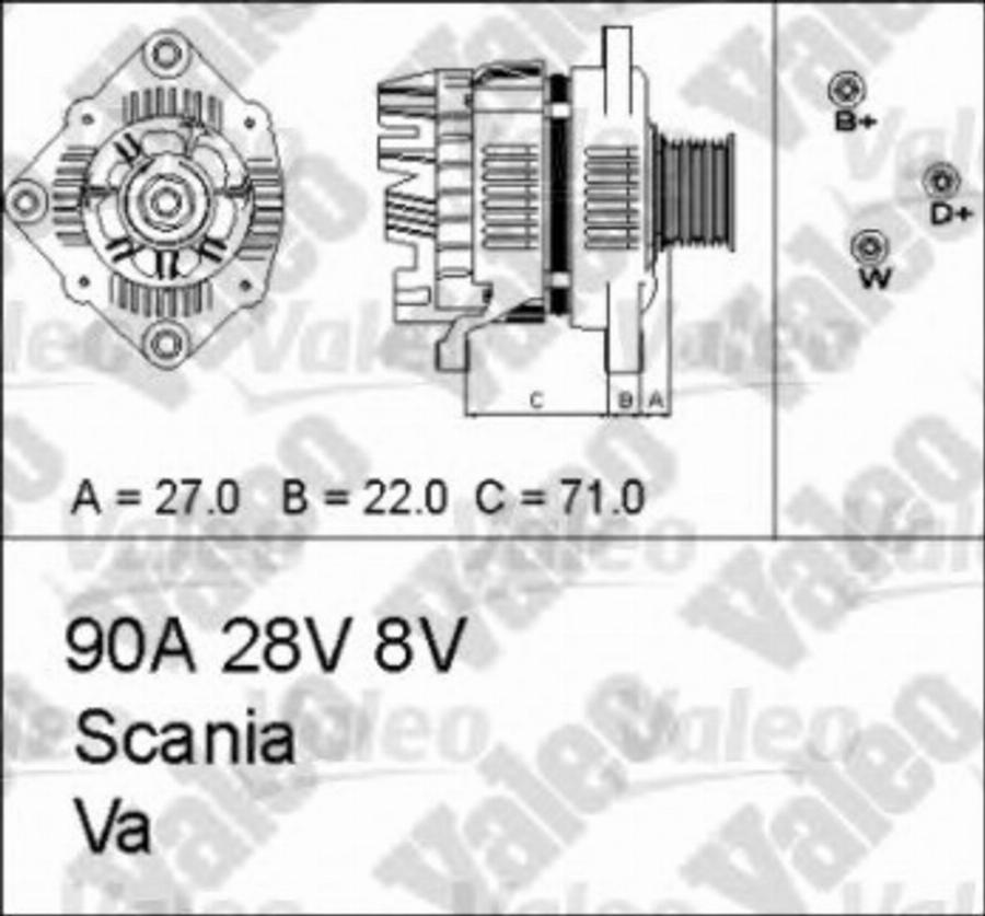 Valeo 436673 - Генератор autocars.com.ua