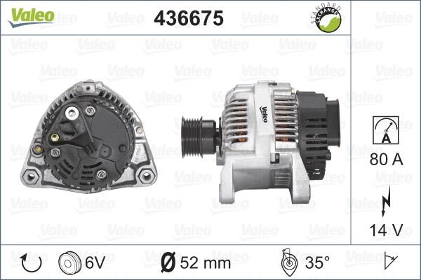 Valeo 436675 - Генератор autocars.com.ua