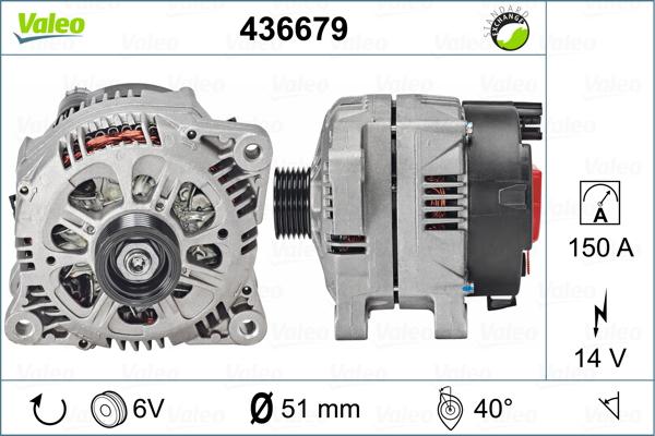 Valeo 436679 - Генератор autocars.com.ua