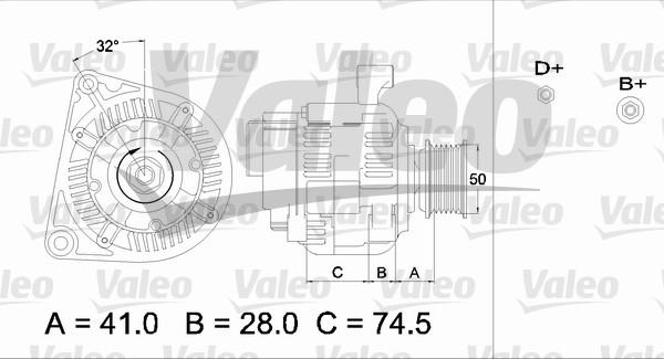 Valeo 436700 - Генератор avtokuzovplus.com.ua