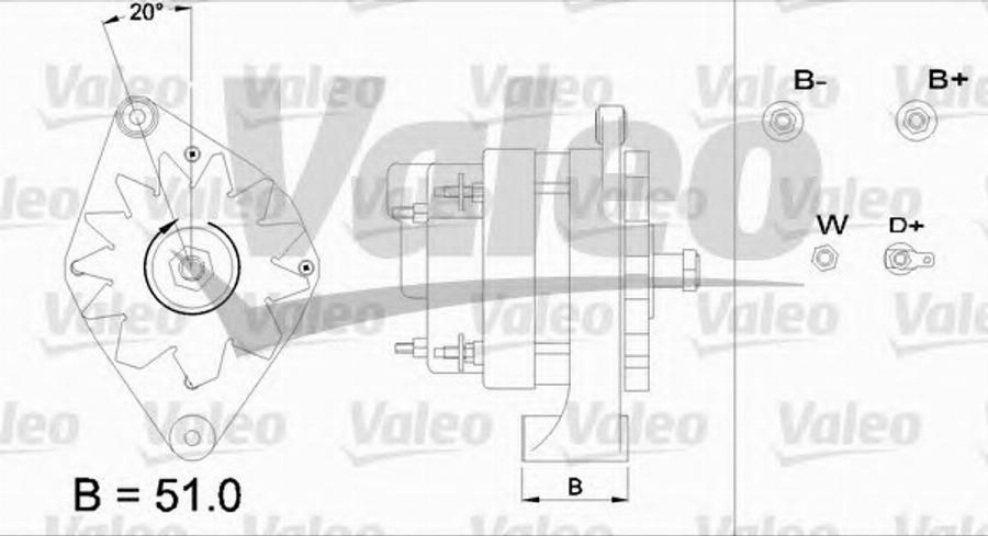 Valeo 436703 - Генератор autocars.com.ua