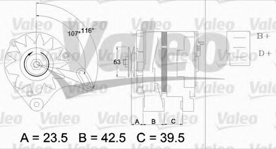 Valeo 436704 - Генератор autocars.com.ua