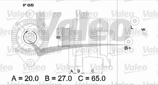 Valeo 436713 - Генератор autocars.com.ua