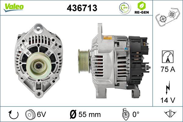 VALEO 436713 - Генератор autocars.com.ua