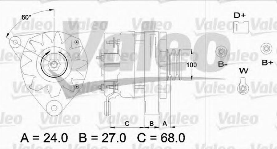 Valeo 436717 - Генератор autocars.com.ua