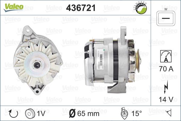 Valeo 436721 - Генератор autocars.com.ua