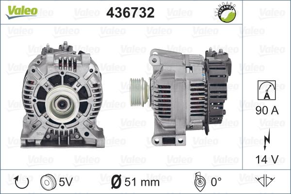 Valeo 436732 - Генератор autocars.com.ua