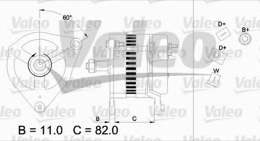 Valeo 437127 - Генератор autocars.com.ua