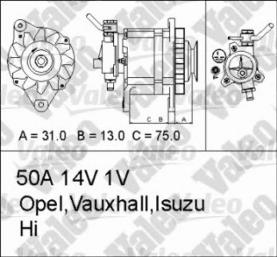 Valeo 437132 - Генератор autocars.com.ua