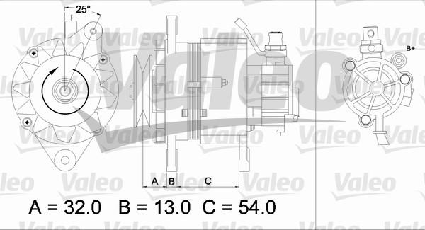 Valeo 437143 - Генератор avtokuzovplus.com.ua