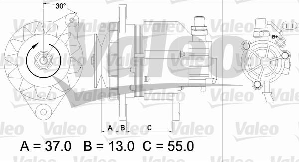 Valeo 437146 - Генератор autocars.com.ua