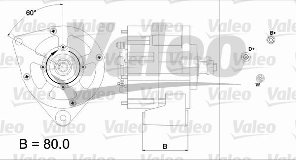 Valeo 437167 - Генератор autocars.com.ua