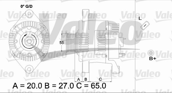 Valeo 437183 - Генератор avtokuzovplus.com.ua