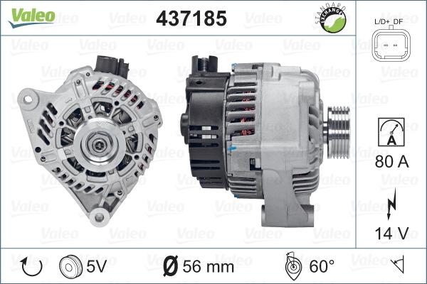 Valeo 437185 - Генератор avtokuzovplus.com.ua