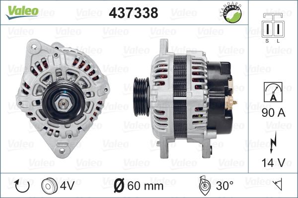 Valeo 437338 - Генератор avtokuzovplus.com.ua