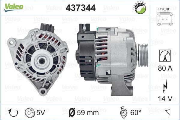 Valeo 437344 - Генератор autocars.com.ua