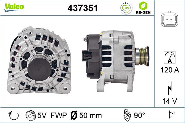 VALEO 437351 - Генератор autocars.com.ua