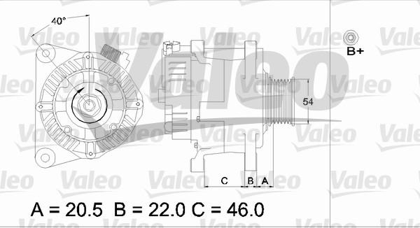 Valeo 437357 - Генератор autocars.com.ua