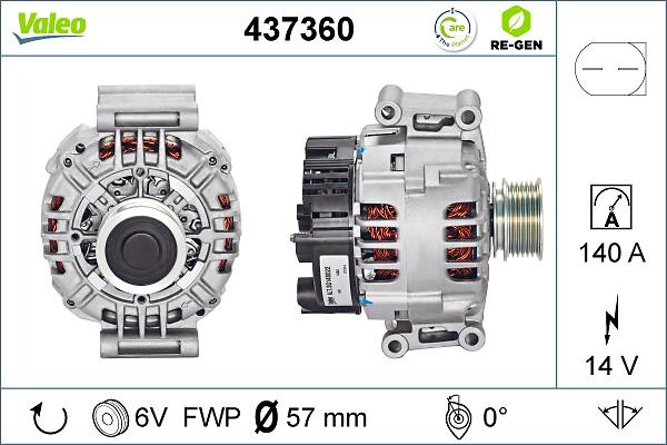 VALEO 437360 - Генератор autocars.com.ua