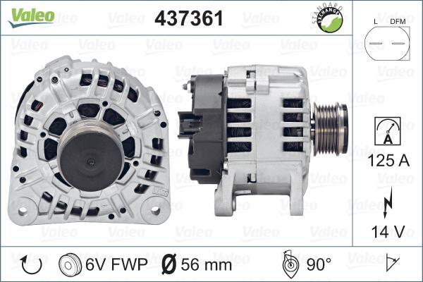 Valeo 437361 - Генератор avtokuzovplus.com.ua