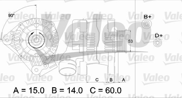 Valeo 437384 - Генератор autocars.com.ua