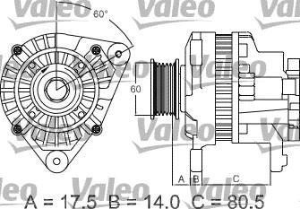 Valeo 437427 - Генератор autocars.com.ua