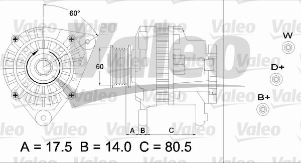 Valeo 437427 - Генератор autocars.com.ua