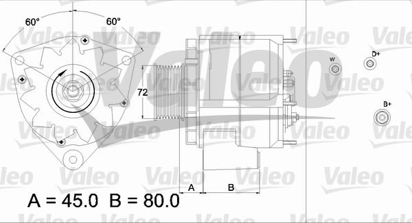 Valeo 437442 - Генератор autocars.com.ua