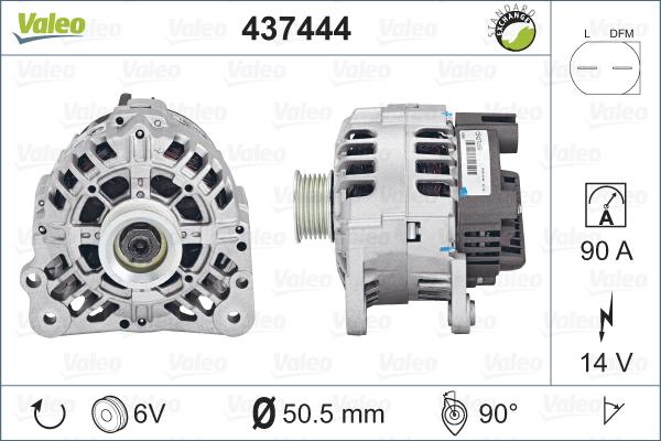 Valeo 437444 - Генератор autocars.com.ua