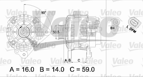 Valeo 437444 - Генератор autocars.com.ua