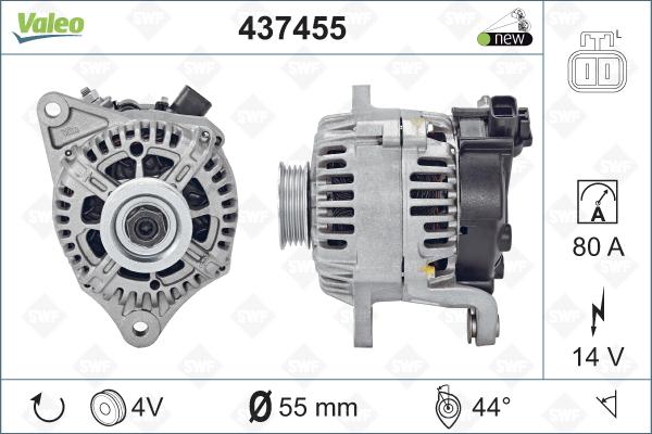 Valeo 437455 - Генератор autocars.com.ua