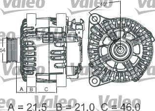 Valeo 437457 - Генератор autocars.com.ua