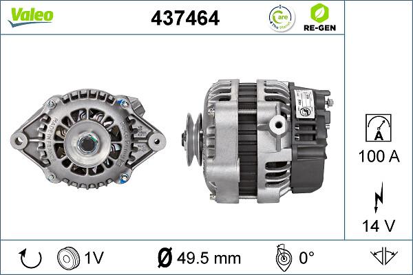 VALEO 437464 - Генератор autocars.com.ua